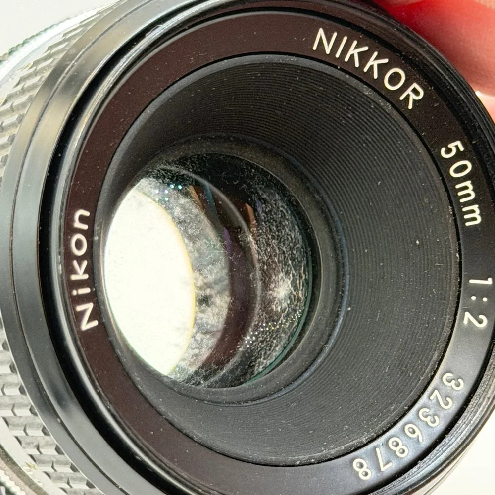 Nikon Nikkor 50mm 1:2 Manual Focus Lens F-Mount Vintage Japan 3236878 FUNGUS